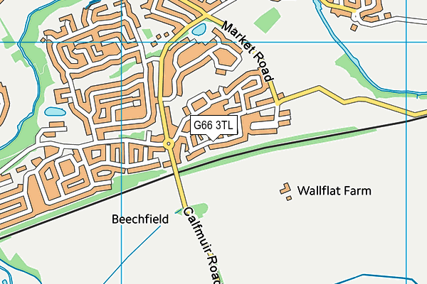 G66 3TL map - OS VectorMap District (Ordnance Survey)