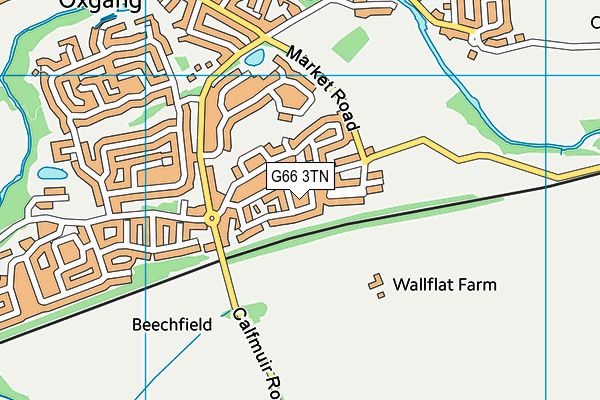 G66 3TN map - OS VectorMap District (Ordnance Survey)