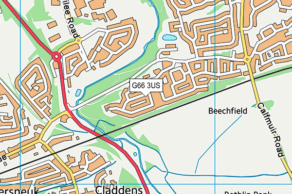 G66 3US map - OS VectorMap District (Ordnance Survey)