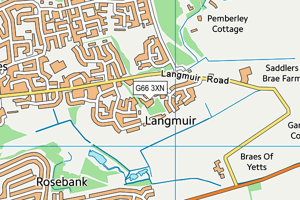 G66 3XN map - OS VectorMap District (Ordnance Survey)