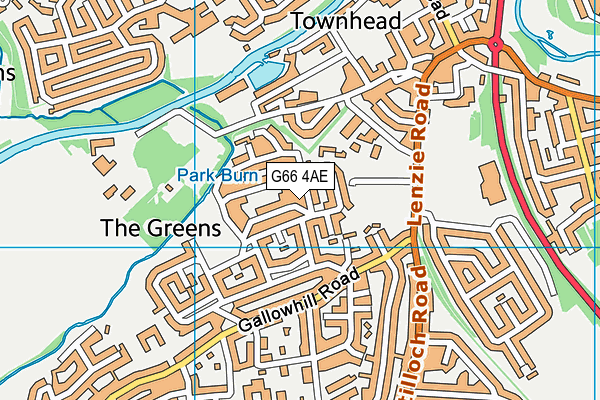 G66 4AE map - OS VectorMap District (Ordnance Survey)