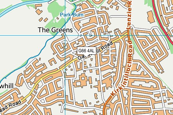 G66 4AL map - OS VectorMap District (Ordnance Survey)