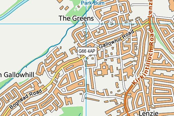 G66 4AP map - OS VectorMap District (Ordnance Survey)
