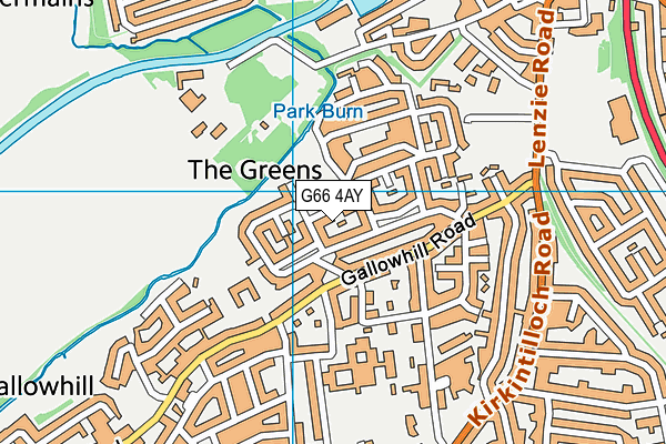 G66 4AY map - OS VectorMap District (Ordnance Survey)