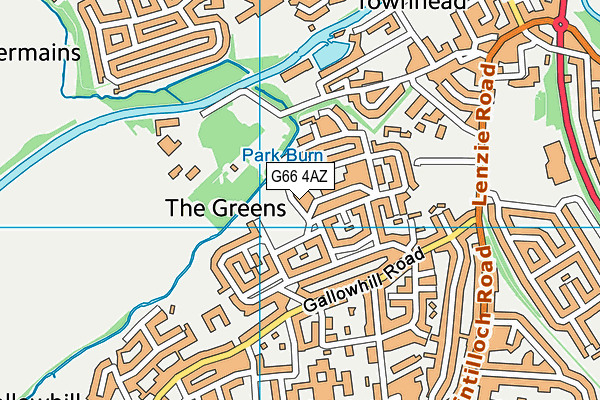 G66 4AZ map - OS VectorMap District (Ordnance Survey)