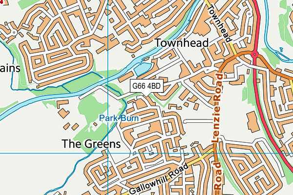 G66 4BD map - OS VectorMap District (Ordnance Survey)
