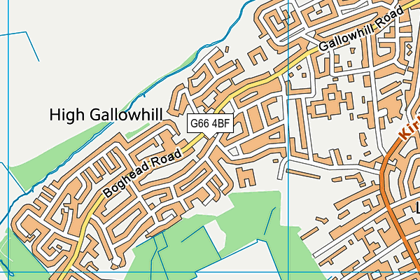 G66 4BF map - OS VectorMap District (Ordnance Survey)