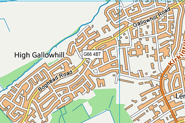 G66 4BT map - OS VectorMap District (Ordnance Survey)