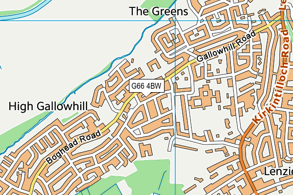 G66 4BW map - OS VectorMap District (Ordnance Survey)
