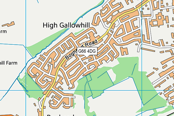 G66 4DG map - OS VectorMap District (Ordnance Survey)