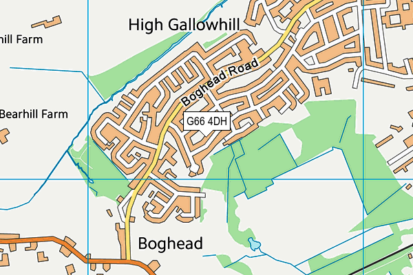 G66 4DH map - OS VectorMap District (Ordnance Survey)