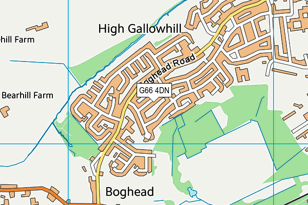G66 4DN map - OS VectorMap District (Ordnance Survey)
