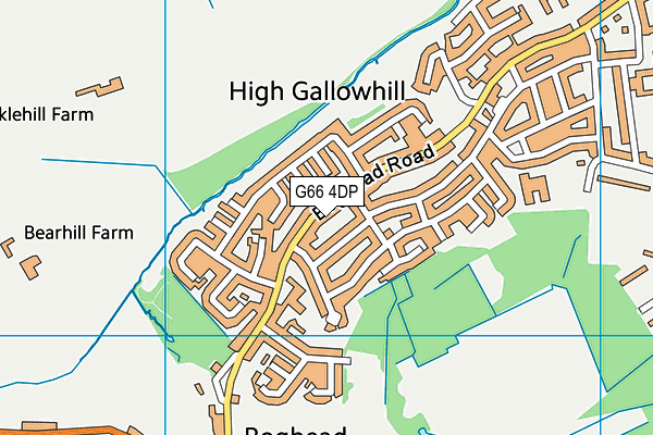 G66 4DP map - OS VectorMap District (Ordnance Survey)