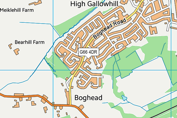 G66 4DR map - OS VectorMap District (Ordnance Survey)