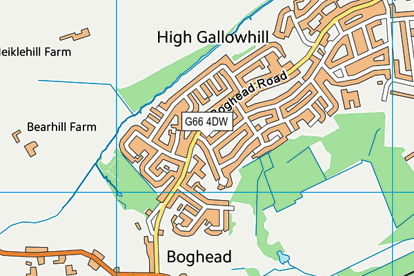 G66 4DW map - OS VectorMap District (Ordnance Survey)