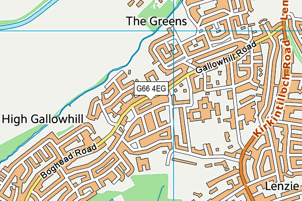 G66 4EG map - OS VectorMap District (Ordnance Survey)
