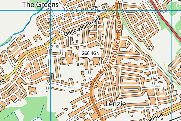 G66 4GN map - OS VectorMap District (Ordnance Survey)