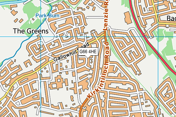 G66 4HE map - OS VectorMap District (Ordnance Survey)