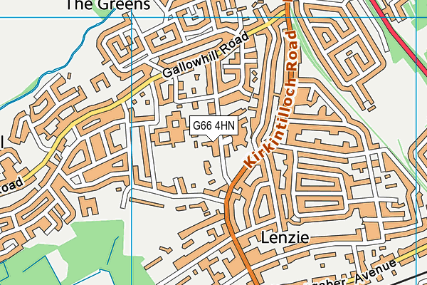 G66 4HN map - OS VectorMap District (Ordnance Survey)