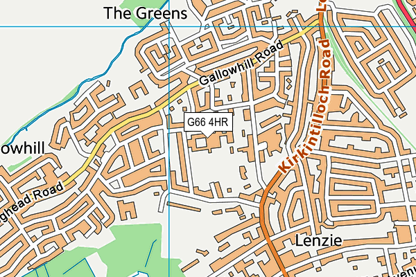 G66 4HR map - OS VectorMap District (Ordnance Survey)