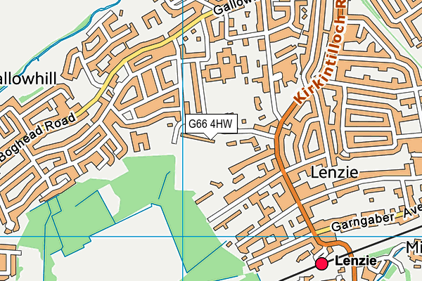 G66 4HW map - OS VectorMap District (Ordnance Survey)