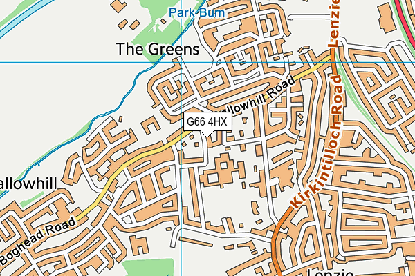 G66 4HX map - OS VectorMap District (Ordnance Survey)