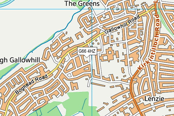 G66 4HZ map - OS VectorMap District (Ordnance Survey)