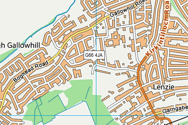 G66 4JA map - OS VectorMap District (Ordnance Survey)