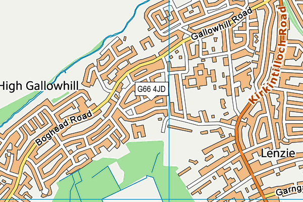 G66 4JD map - OS VectorMap District (Ordnance Survey)