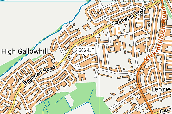 G66 4JF map - OS VectorMap District (Ordnance Survey)