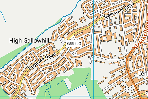 G66 4JG map - OS VectorMap District (Ordnance Survey)