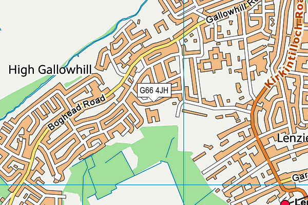 G66 4JH map - OS VectorMap District (Ordnance Survey)
