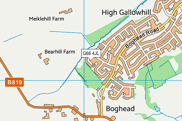 G66 4JL map - OS VectorMap District (Ordnance Survey)