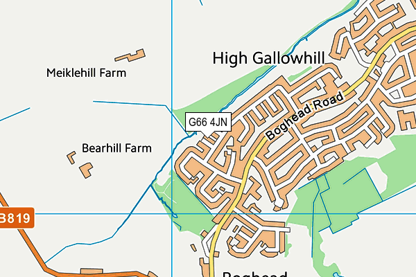 G66 4JN map - OS VectorMap District (Ordnance Survey)