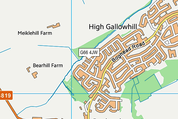 G66 4JW map - OS VectorMap District (Ordnance Survey)