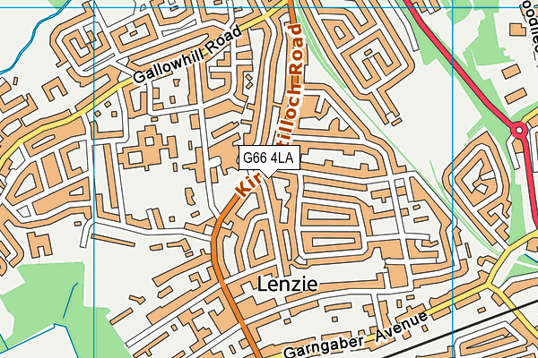 G66 4LA map - OS VectorMap District (Ordnance Survey)