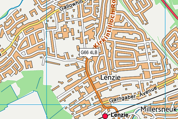 G66 4LB map - OS VectorMap District (Ordnance Survey)