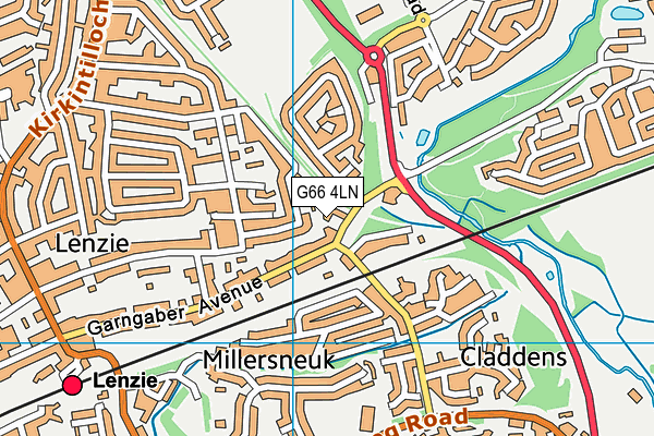 G66 4LN map - OS VectorMap District (Ordnance Survey)