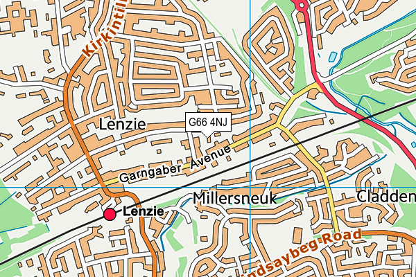 G66 4NJ map - OS VectorMap District (Ordnance Survey)