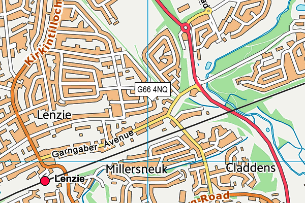 G66 4NQ map - OS VectorMap District (Ordnance Survey)