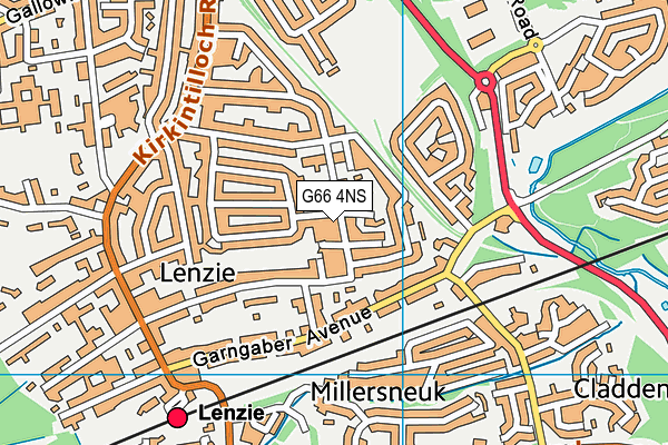 G66 4NS map - OS VectorMap District (Ordnance Survey)