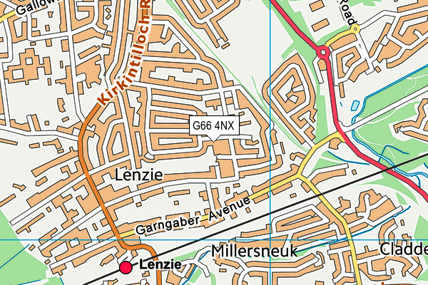 G66 4NX map - OS VectorMap District (Ordnance Survey)