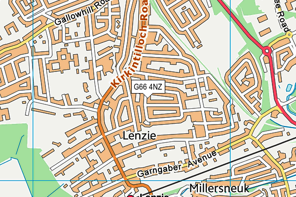 G66 4NZ map - OS VectorMap District (Ordnance Survey)