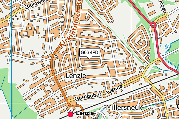 G66 4PD map - OS VectorMap District (Ordnance Survey)