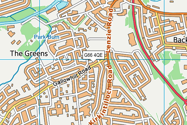 G66 4QE map - OS VectorMap District (Ordnance Survey)