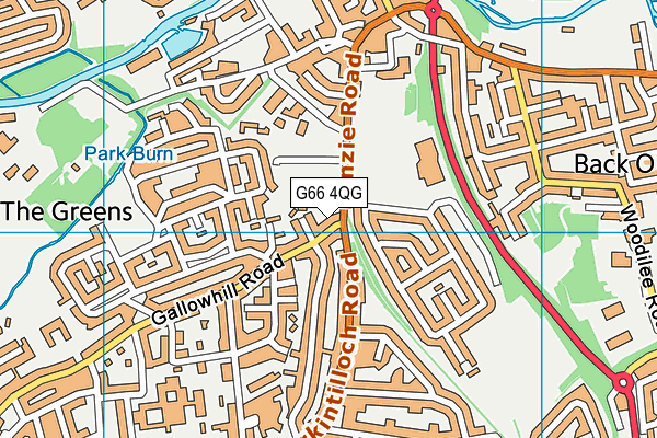 G66 4QG map - OS VectorMap District (Ordnance Survey)