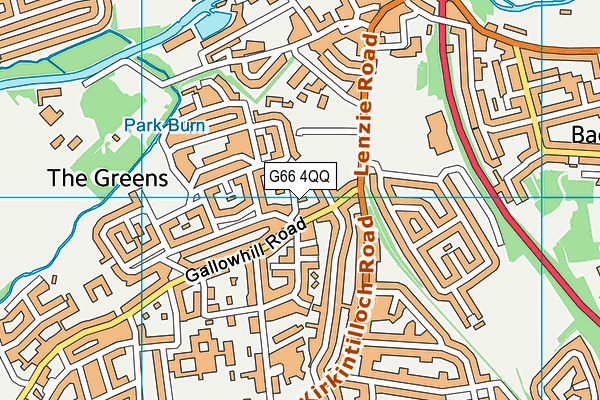 G66 4QQ map - OS VectorMap District (Ordnance Survey)
