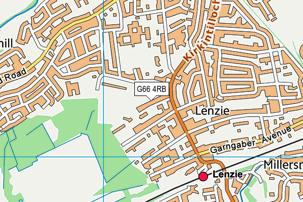 G66 4RB map - OS VectorMap District (Ordnance Survey)