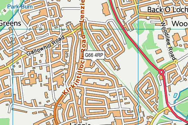 G66 4RP map - OS VectorMap District (Ordnance Survey)