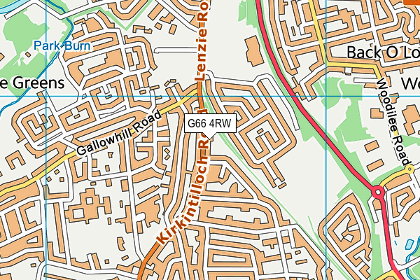 G66 4RW map - OS VectorMap District (Ordnance Survey)